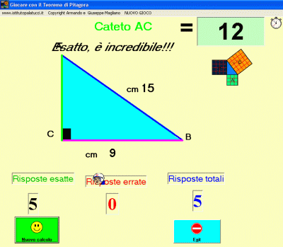 Teorema di Pitagora immagine programma